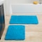 Hastings Home Hastings Home 2 Piece Memory Foam Shag Bath Mat - Blue 212121RZW - alternate 1